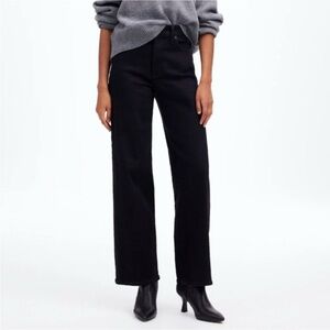 Madewell Black Perfect Vintage Wide Leg Jeans
